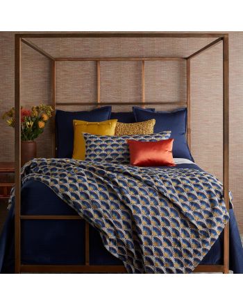 Linea Coverlet Set - Navy